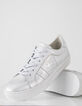 Baskets en cuir argent lacets IKKS femme-5
