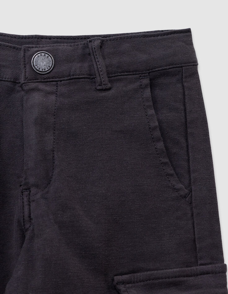 Rechte zwarte broek battlestijl jongens-5