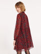 Women’s red snake-print voile short dress-4