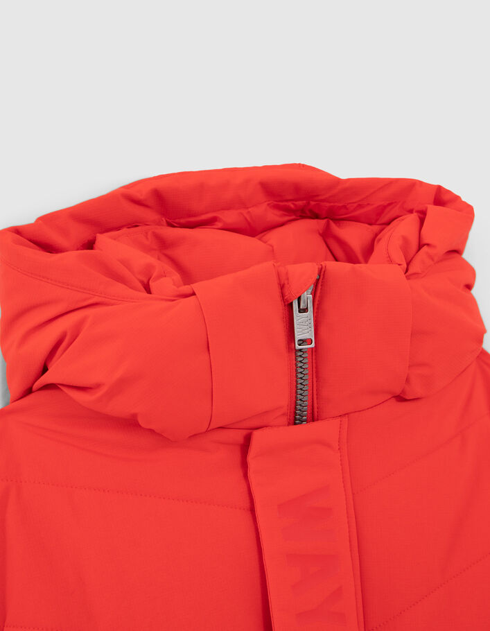 Boys’ red padded jacket with tone-on-tone marking - IKKS