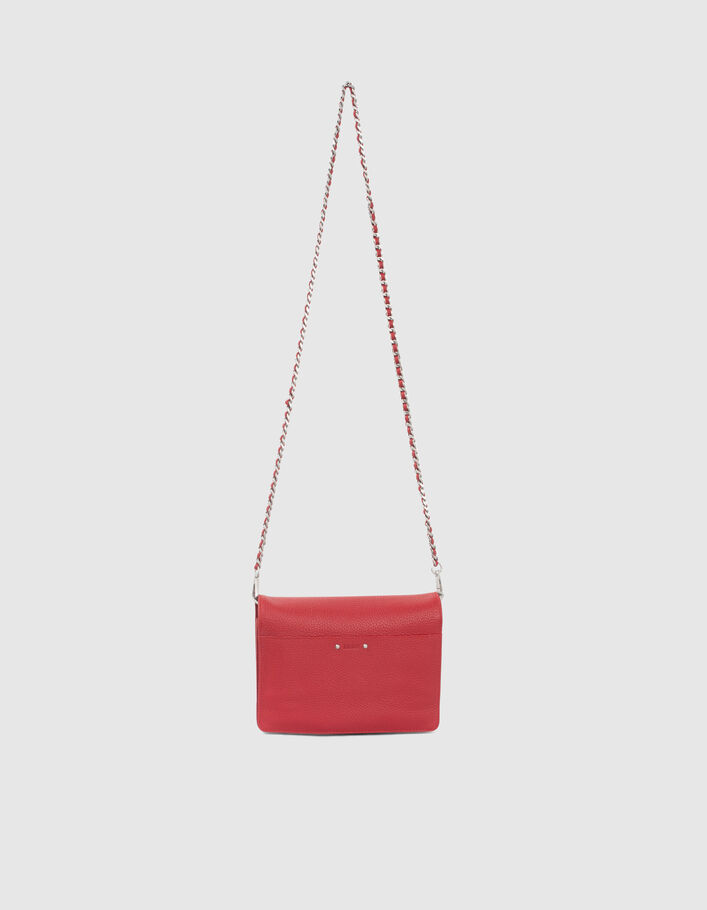Women’s red grained leather The Escort clutch - IKKS