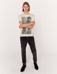 Tee-shirt naturel chiné peintre et papillons Homme-5