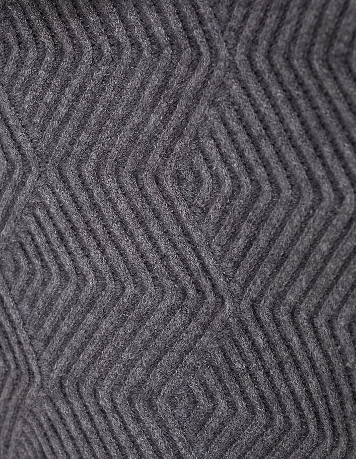 Cardigan granit chiné zippé tricot reliefé garçon - IKKS