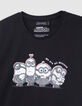 Camiseta negra algodón print foil MINIONS niña-2