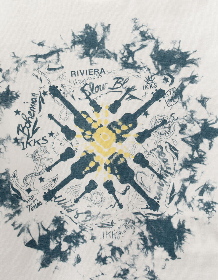 Gebroken wit T-shirt bio gitaren babyjongens-9