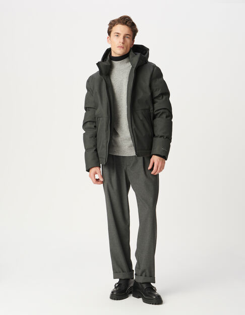 Grijze pufferjas WATERPROOF kap Heren - IKKS