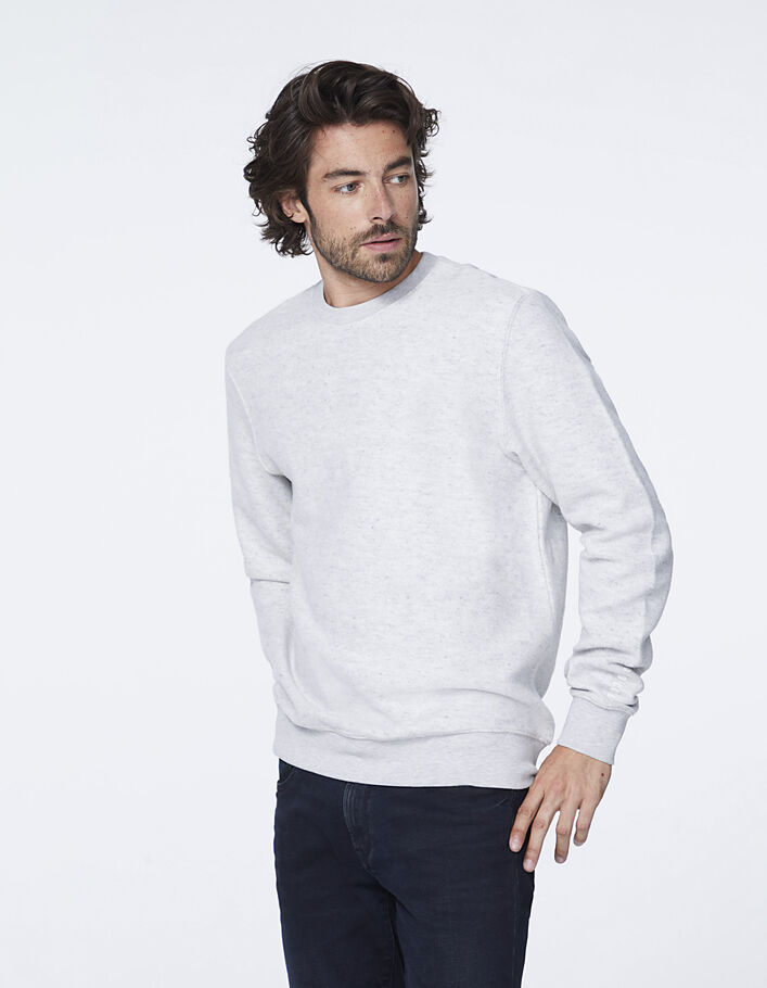 Grey sweater met borduursel IKKS Paris BKLYN Heren - IKKS
