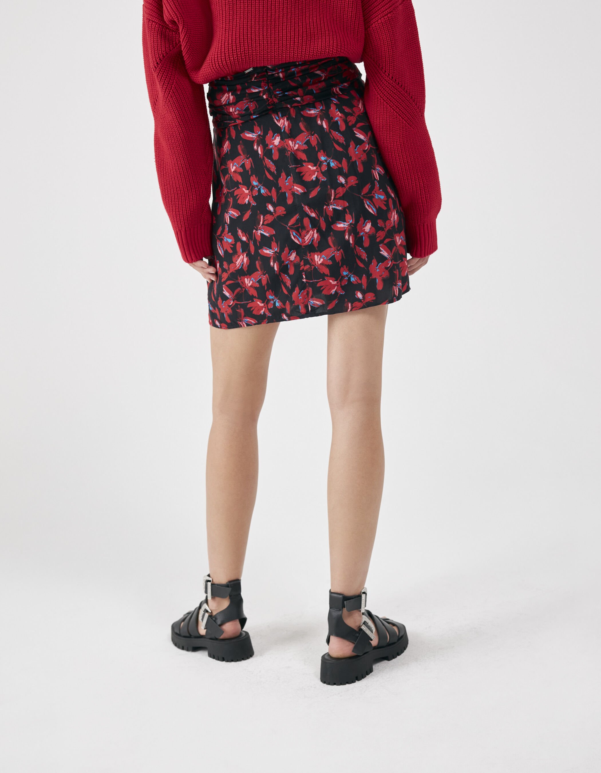 Jupe courte rouge femme clearance