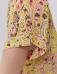 Robe jaune imprimé summer cachemire Femme-3