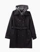 Women's trench coat with removable hood-1