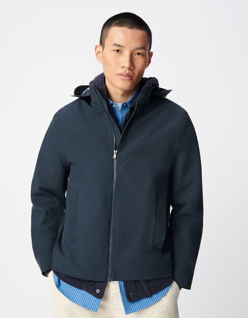 Herren WATERPROOF Marinejacke mit abnehmbarer Kapuze - IKKS