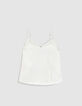 Top caraco fines bretelles blanc dentelle Femme-2