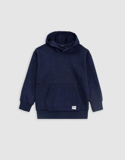 Marine hoodie palmmotief jongens - IKKS