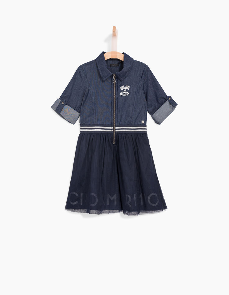 Robe-chemise en jean et jupon en tulle fille-4