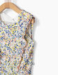 Witte jumpsuit met arty print voor babymeisjes-3