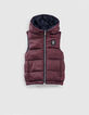 Boys’ navy and burgundy reversible padded jacket-6
