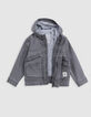 Chaqueta vaquera gris capucha niño-9