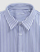 Chemise REGULAR bleu ray&eacute;e 100% coton Homme-7