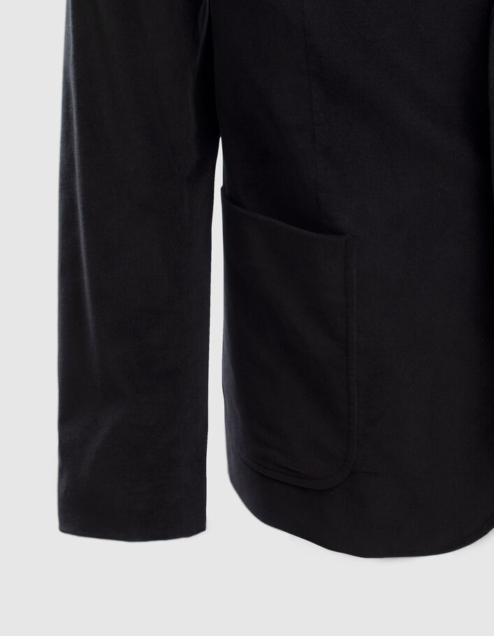 Men’s black smooth velvet suit jacket - IKKS