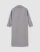 Girl's long grey wool coat-3 Girl's long grey wool coat-3