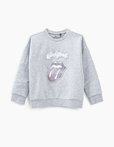 Sudadera gris visual lengua THE ROLLING STONES niño - IKKS