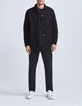 Zwart REGULAR overshirt biokatoen Heren-6