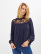 Marine top plooien achter met kant I.Code-2