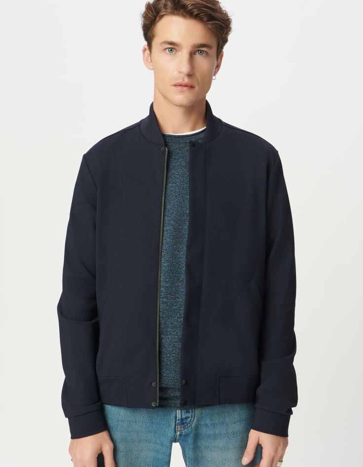 Marine ritsvest teddykraag-2
