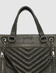 Khaki Cabas-Tasche 1440 Leder Kroko-Effekt Größe M Damen-4