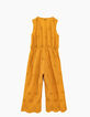 Combi longue ambre en broderie anglaise fille-3