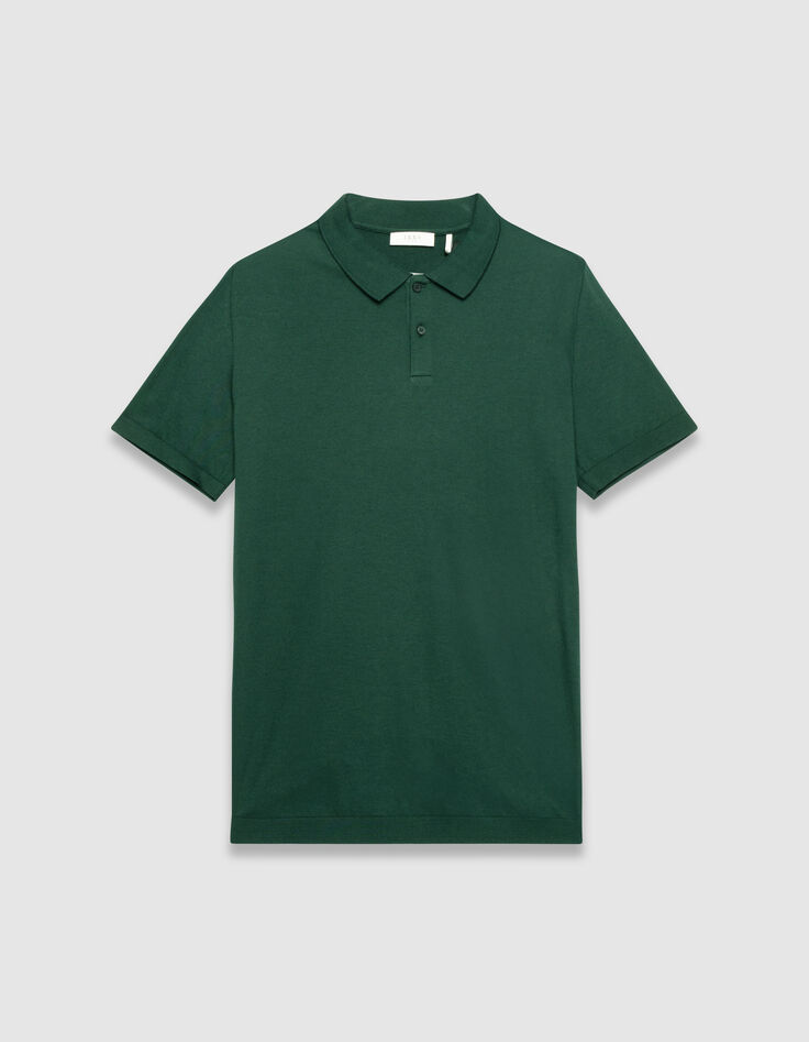 Gr&uuml;nes Herrenpolohemd Baulwollmodal kurze &Auml;rmel-5
