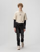 Boy's grey washed SLIM jeans-1