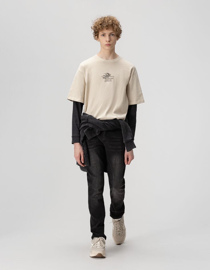 Boy's grey washed SLIM jeans-1 Boy's grey washed SLIM jeans-1