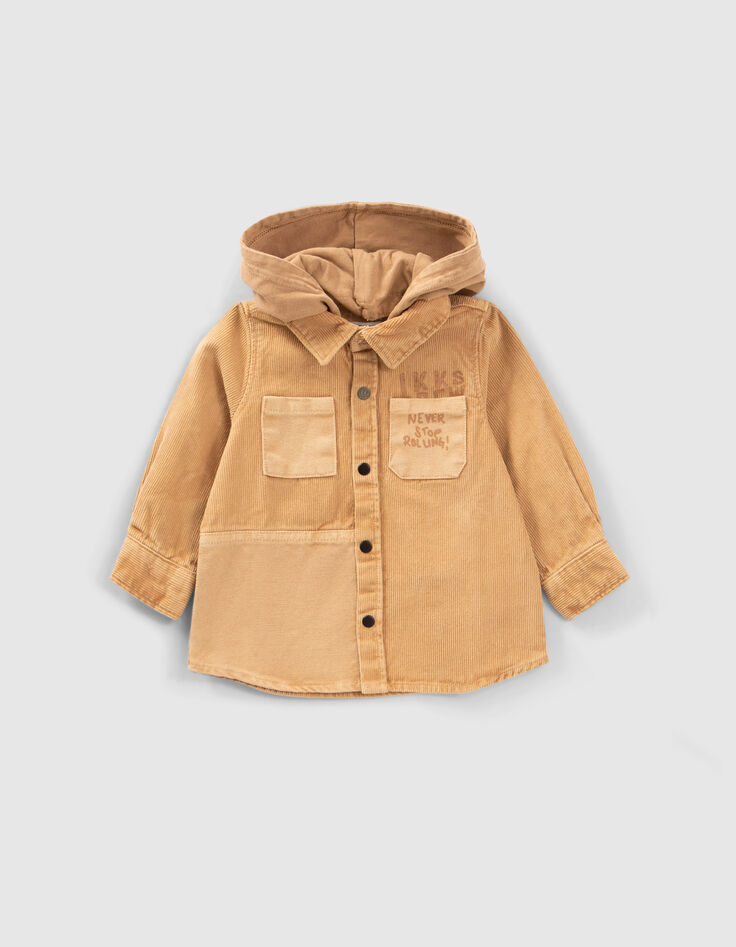 Camisa camel mix tejidos capucha extra&iacute;ble beb&eacute; ni&ntilde;o-1