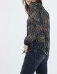 Damenbluse aus Voilechiffon mit geblümtem Arabeskenprint-3