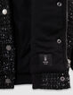 Blouson noir esprit tweed fille-8