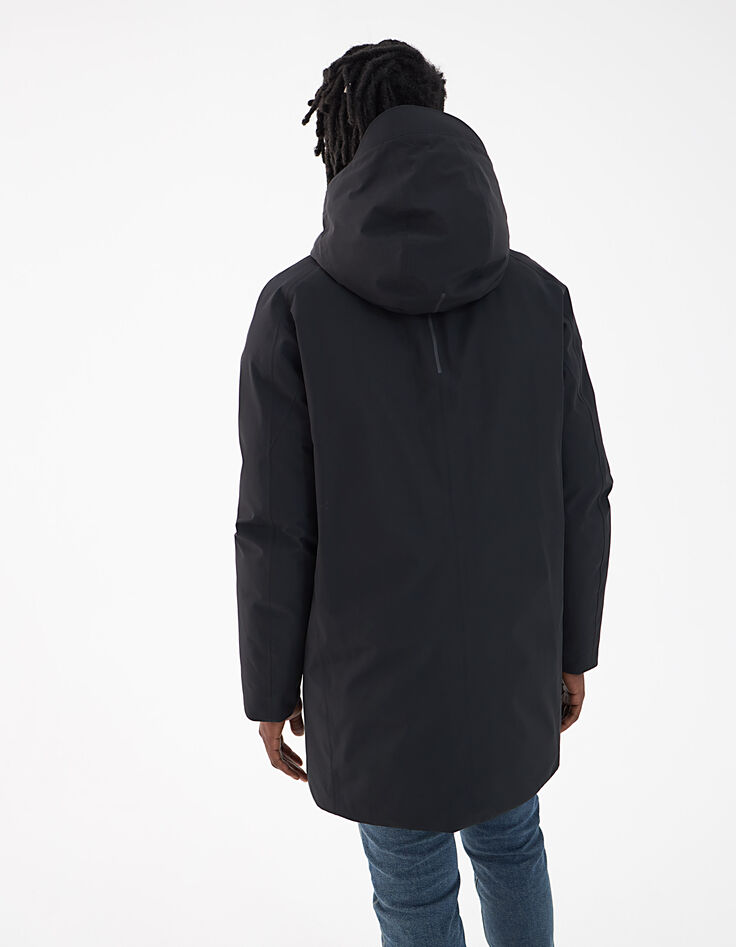 Parka noire mate WATERPROOF BREATHABLE Homme-3