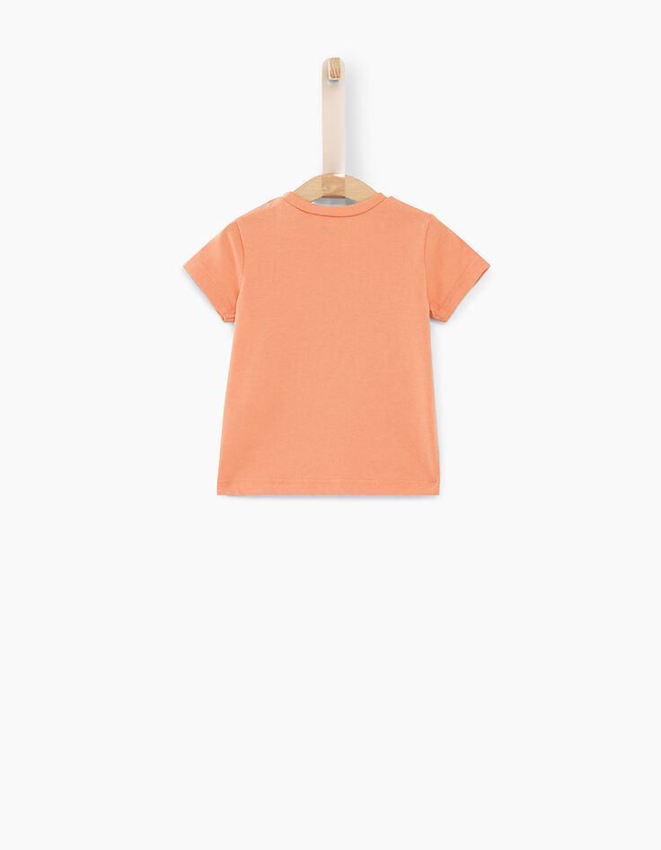 Tee-shirt terracotta visuel voiture bébé garçon -3