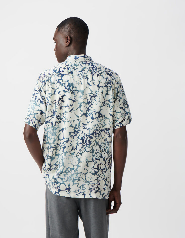 Chemise REGULAR encre LENZING™ ECOVERO™ floral aquarellé Homme-3