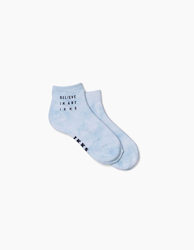 Chaussettes bleu tie and dye et navy garçon -3