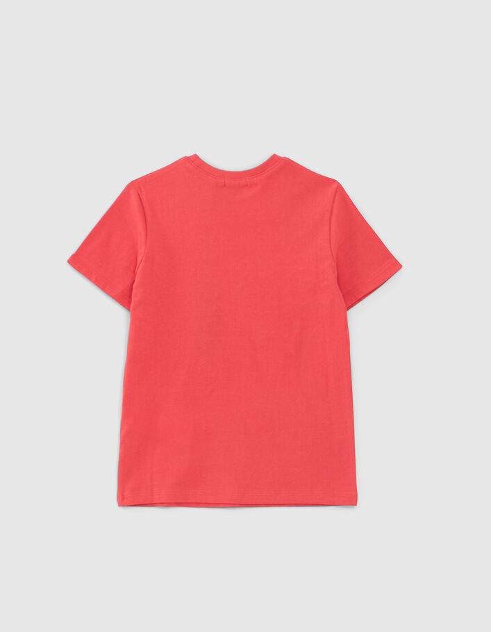 Boys’ red organic cotton T-shirt with lenticular lightning - IKKS