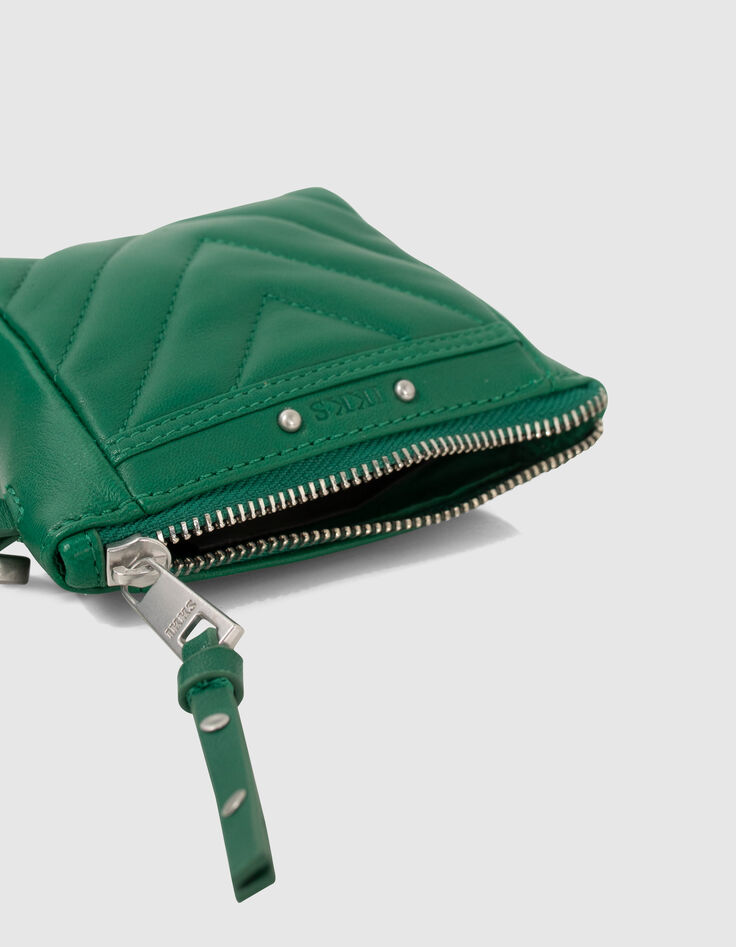 Women’s green quilted leather 1440 Toy mini case-4