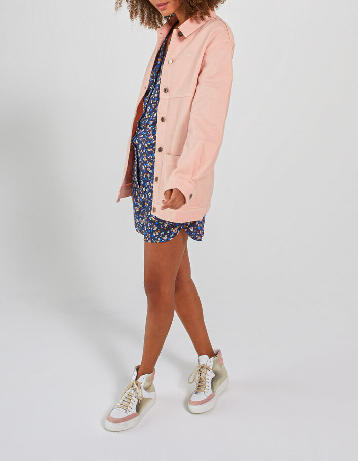 I.Code blush denim jacket
