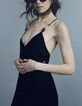 Women’s black Ecovero® strappy dress with XL beads-6