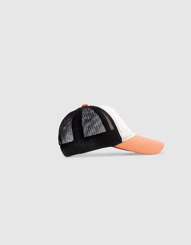 Gorra terracota, crudo, malla negro niño-6