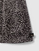 Shorts reversibles negro y estampado tachista bebé niña-7