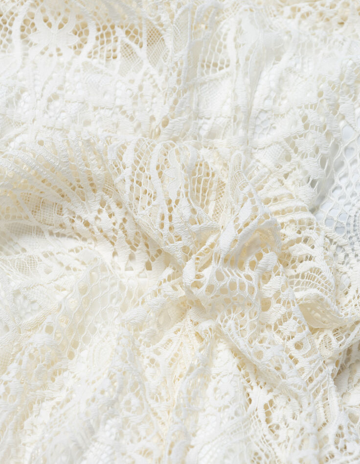 Dames maxi-jurk met witte kant-9