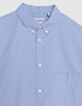 Camisa suelta azul algod&oacute;n org&aacute;nico Hombre-7