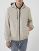 Blaue und beige Herrenwendebomberjacke aus Sweatstoff-5