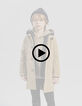 Trench beige avec parementure capuche garçon-9